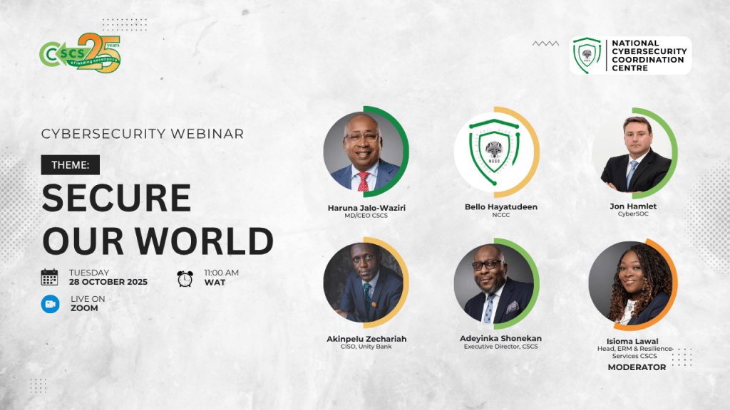 CSCS Cybersecurity Webinar 2025 Secure Our World - October 28, 2025