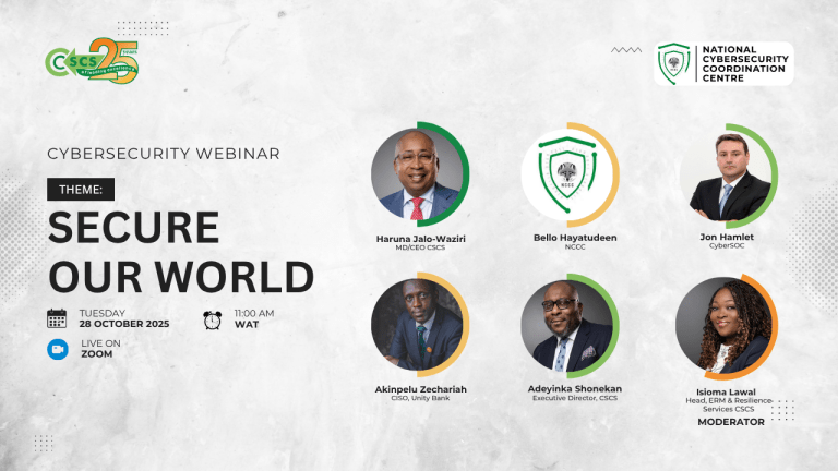 CSCS Cybersecurity Webinar 2025 Secure Our World - October 28, 2025