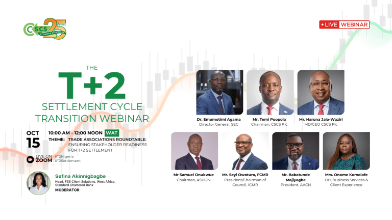 T+2 Settlement Cycle transition second Webinar flyer